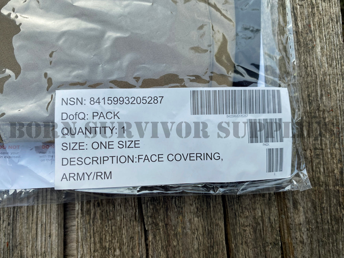 British Army Face Covering Mask (120 Pack)