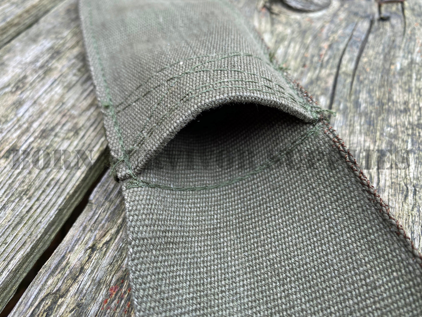 58 Pattern Style SAS Webbing Belt Knife Pouch (Olive Green)