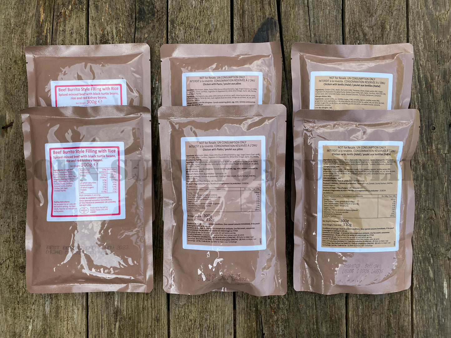 6 x Ration Pack Meals (Short Dated)
