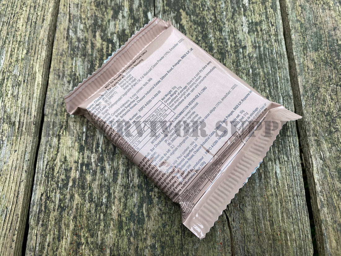Chockablock Chocolate Bar - Army Ration Pack MRE Biscuit Snack – Born ...