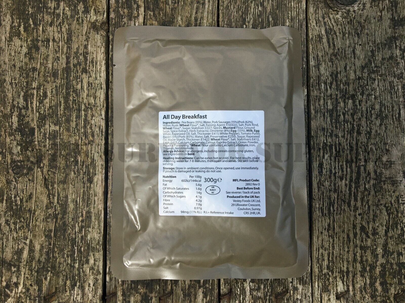 All Day Breakfast Ration Pack - Military MRE British Army 24hr Meal ...