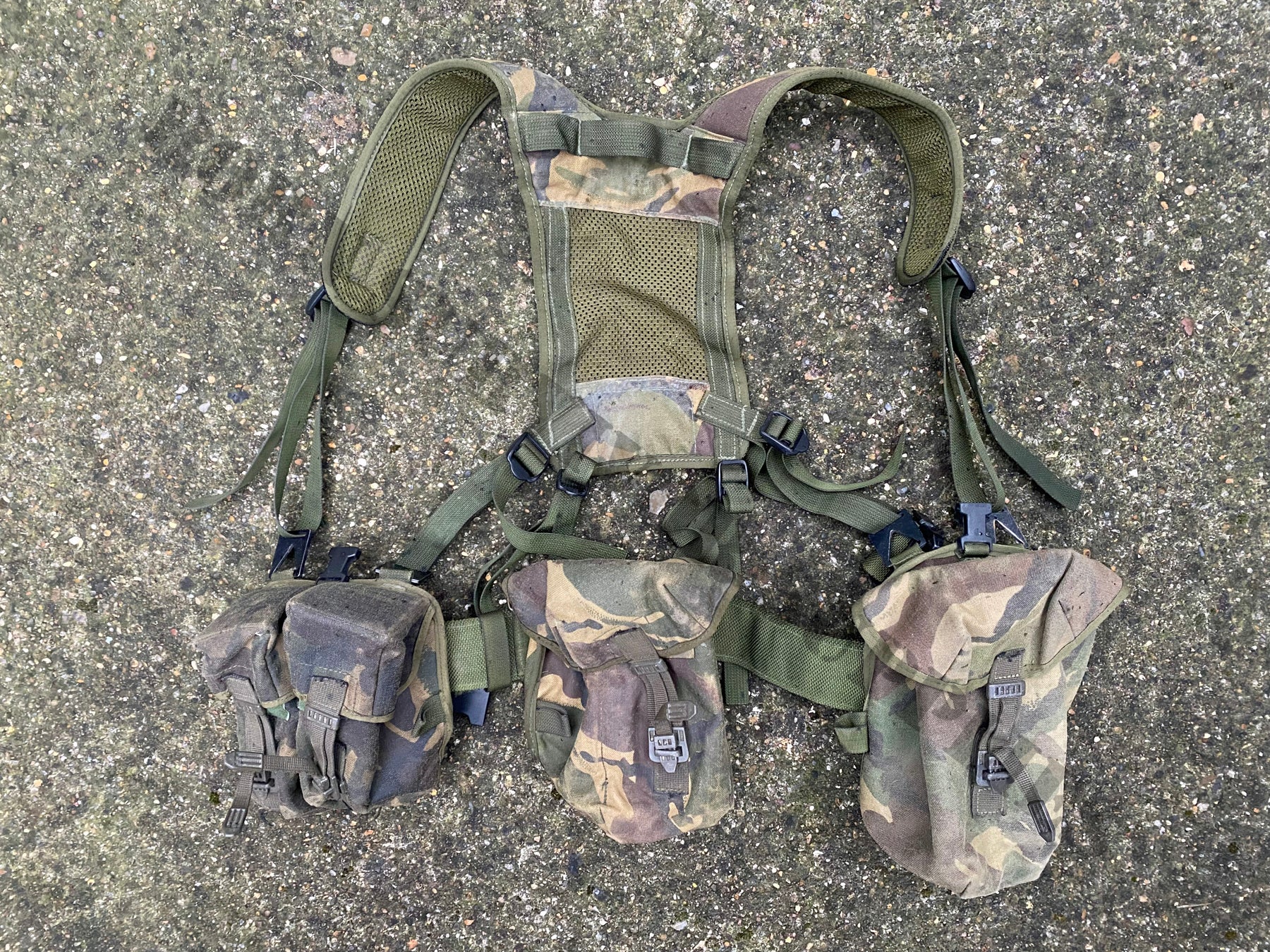 British Army PLCE Webbing Basic Set (DPM Camo) Belt Kit Rig Cadets ACF ...
