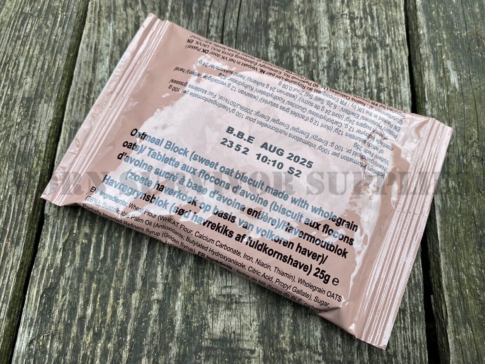 Food Ration Block British Army 24hr Ration Pack Oatmeal Block Biscuit – Born Survivor ...