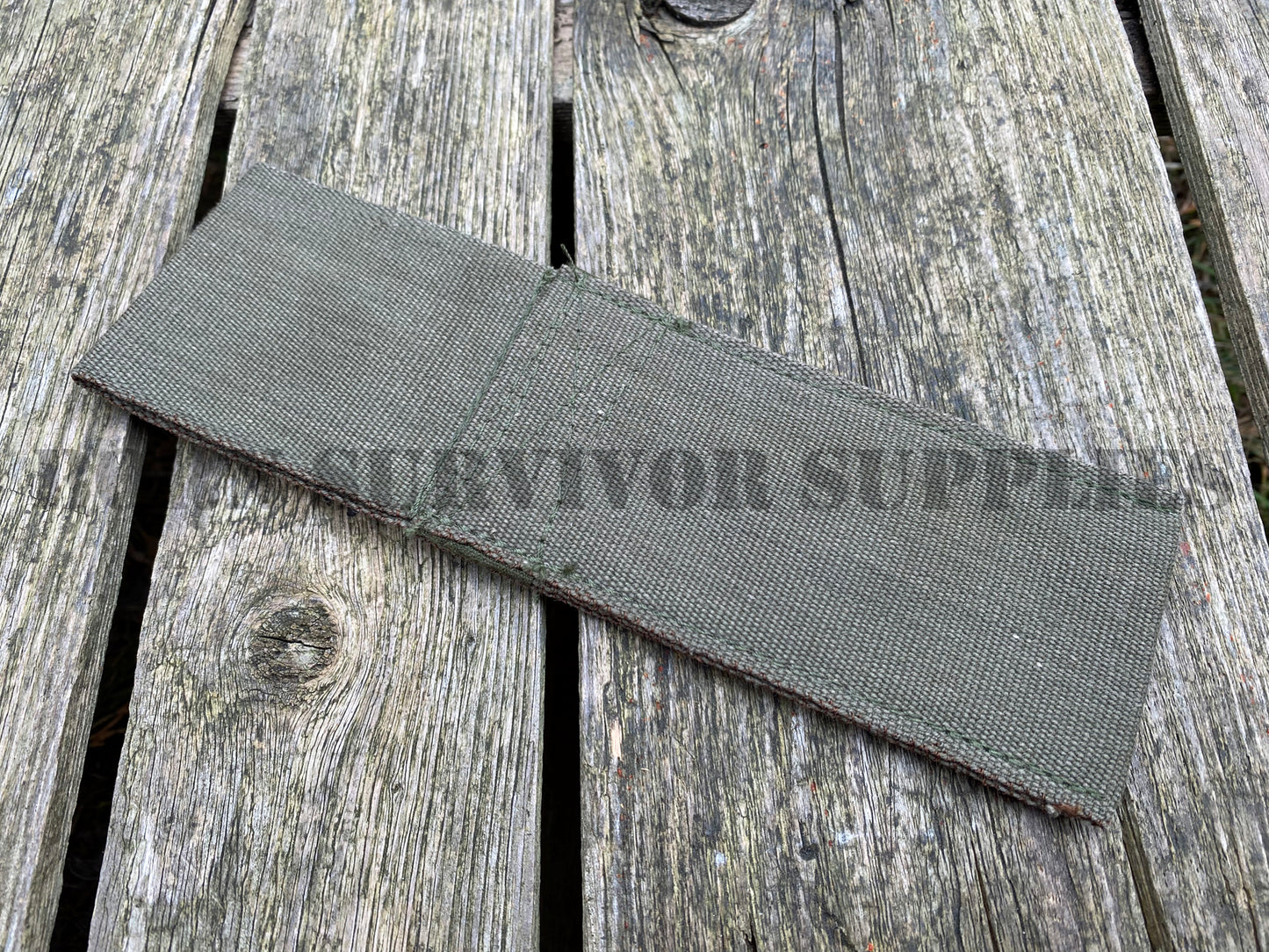 58 Pattern Style SAS Webbing Belt Knife Pouch (Olive Green)