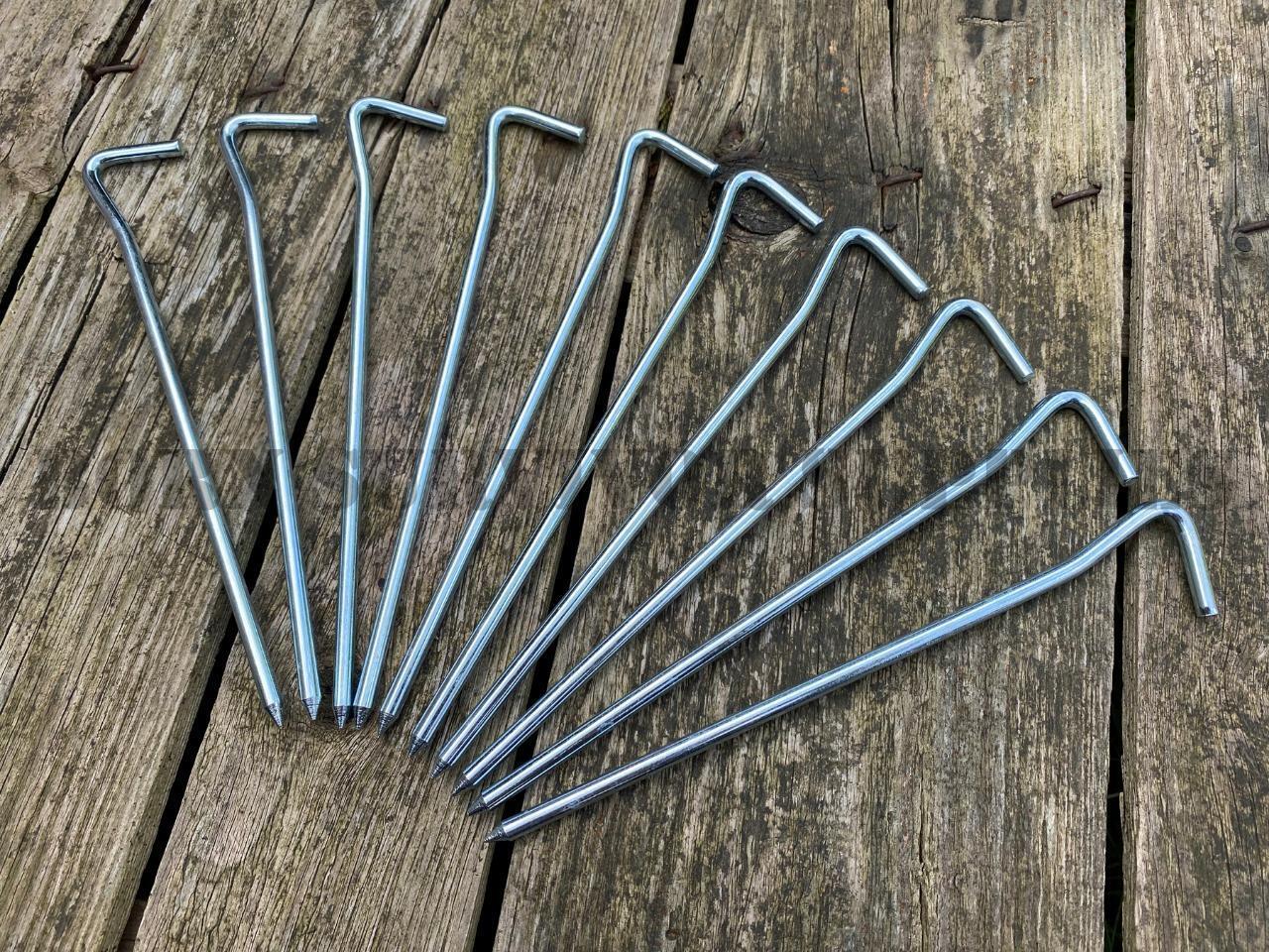 Easy Camp Heavy Duty Steel Tent Pegs (10 Pack)