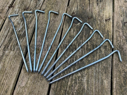 Easy Camp Heavy Duty Steel Tent Pegs (10 Pack)